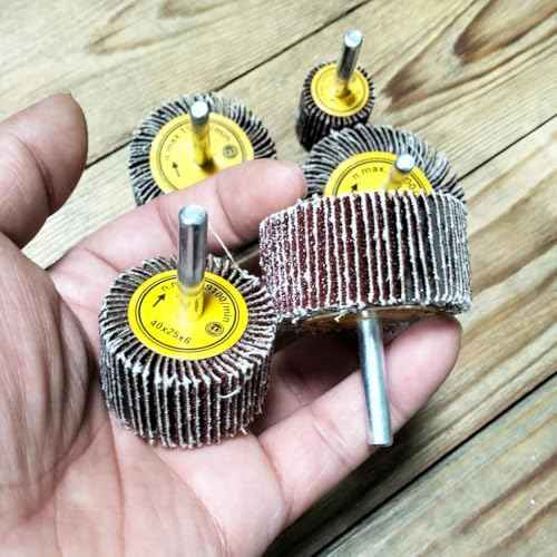 10 Pcs Abrasive Flap Wheels Sander, 1/4'' Shank Flap Wheel for Drill, Grinder, Rotary Tools (25/30/40/50/60mm)