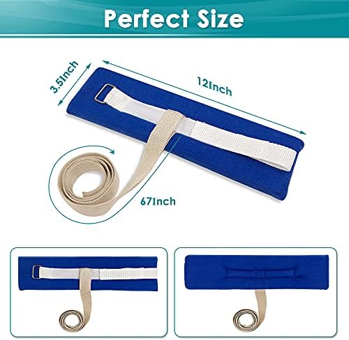 NEPPT Bed Restraints for Elderly Dementia Patients Ankle and Wrist Restraints Limb Holders Hospital Bed Rails for Elderly Adults Safety Medical Bed Restraints Straps for Seniors Soft Padded (4 PCS)