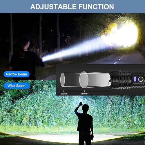 Flashlights High Lumens LED Rechargeable, 99,000 Lumen Super Bright Flashlight High Power USB Flash Light,Waterproof Handheld LED Flashlight for Camping Hiking