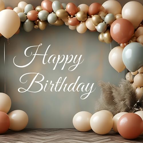 Happy Birthday Sign for Backdrop Decal Sign, White Happy Birthday Party Sticker, Large Wall Decoration Arch Background Sticker Happy Birthday Stickers