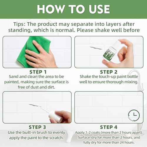 AstraVox White Tub and Tile Paint, 1.5 Oz Bathtub Touch Up Paint Pen for Countertops, Porcelain, Sink, Ceramic Tile, Strong Adhesion & Waterproof & Quick Dry, for Repairing Scratches, Spots and Chips