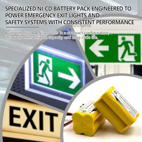 elxjar (5-Pack) 4.8V 800mAh Ni-CD Battery Pack Replacement for Sure-Lites SL026155 SL-026155 SL-026-155, Max Power 026-155 026155, Dantona Custom-63, OSI OSA163 Emergency Exit Lights
