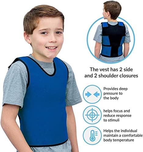 Sensory Compression Vest for Kids Sensory Processing Disorder Vest Breathable, Form-Fitting, Kids