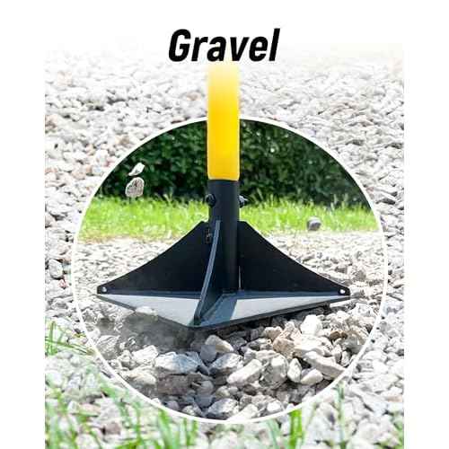 10"x10" Steel Tamper with 48" Handle, Heavy Duty Hand Compactor Tool for Leveling Soil, Gravel, Sand, Asphalt, Ground, Paver, Driveway, Garden, Yard, and Blacktop Repair