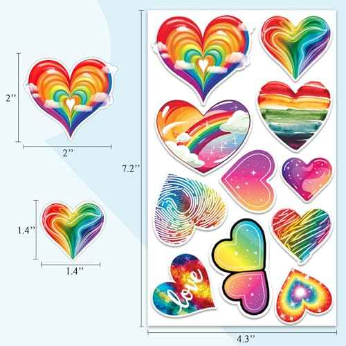Love Heart Stickers 50 Pieces Vinyl Waterproof Decal for Laptop Water Bottle Phone Car Window Bike Motorcycle Stakeboard Scrapbook Hearts Sticker Gifts