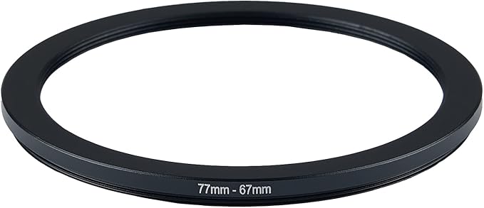 77mm to 67mm Step Down Ring Filter Adapter Metal Ring Step Down Rings Adapter Filter Compatible with All 67mm UV,CPL,ND,Lens Hood,Threaded Lens ect (77mm to 67mm)