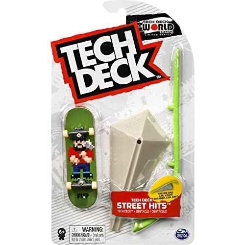 FINGER SKATE - TECH DECK - STREET HITS - Authentique Finger Skates 96 mm ? Personnaliser Avec Obstacle - 6053096 - Jouet Enfant 6 Ans et + - Plusieurs Mod?les Disponibles