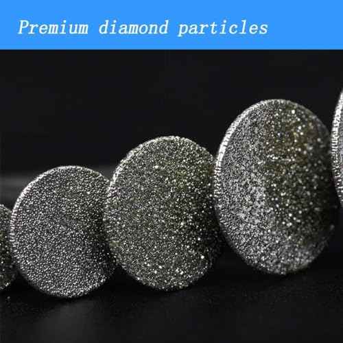 Luo ke 7 Pcs T Shape Diamond Cutting Burr, 1/8'' Shank Diamond Burs Stone Carving Sets For Dremel Rotary Tools