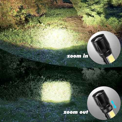 KunHe 10 Pack USB Rechargeable Mini Small LED Flashlights Bulk Camping Lantern Flashlight Bright High Lumens EDC Flash Light
