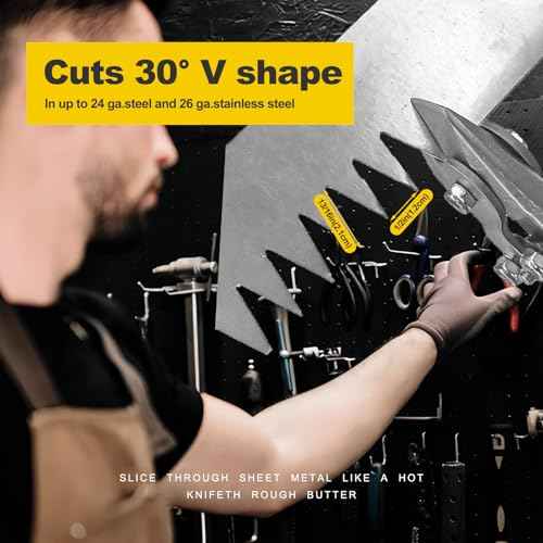 Sheet Metal Hand Notcher£¬Duct Notcher Tool£¬Sheet Metal Tools£¬Sheet Metal Notcher£¬HVAC Tool V Notcher for Ductwork and Sheet Metal, Cuts 30-Degree V Notch,Efficient and Precise