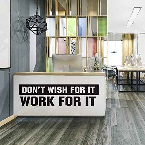 2 Pieces Gym Wall Decal Motivational Vinyl Wall Decals Be Stronger Than Your Excuses Sticker Don't Wish for it Work for it Large Gym Quote Home Decor Stickers for Home Yoga Exercise Fitness