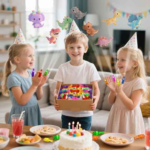 40 Pack Dinosaur Party Favors£¬Dinosaur LED Light Up Finger Lights Glow in the Dark Finger Flashlights Bulk for Kids Girls Boy Classroom Prizes Birthday Christmas Stocking Stuffers Gifts Party Favors