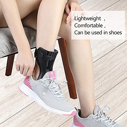 AFO Drop Foot Brace, Upgraded Medical Foot Up Ankle Foot Orthosis Support with Inflatable Airbag for Hemiplegia Stroke Shoes Walking Foot Stabilizer (Left, M)