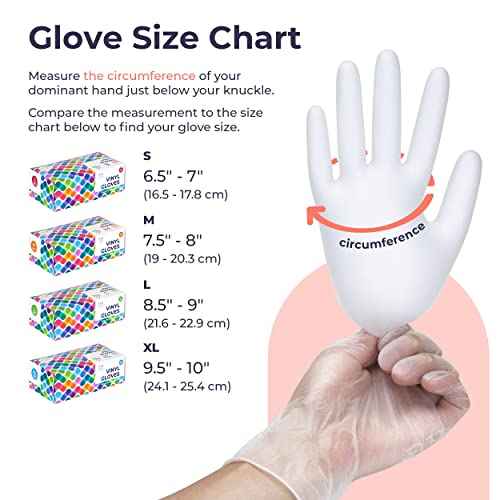 Fit Meal Prep Disposable Food Prep Vinyl Gloves Food Safe Glove Household Cleaning Gloves for Cooking, Kitchen