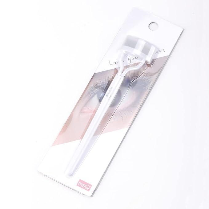 Eyelash Comb MSQ Eyelash Separator Mascara Applicator Eyelash Definer With Comb Cover Arc Designed Cosmetic Brushes Tool White (1PCS)