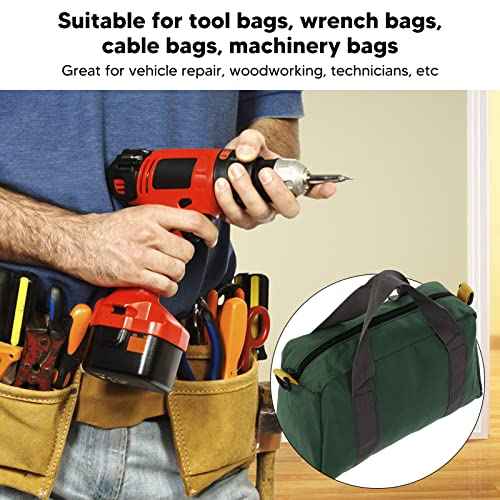 Wide Mouth Tool Bag, Tool Tote Bag Storage Handbag with Large Capacity, Waterproof, Ideal for Car Repair Carpentry(30cm/12in)