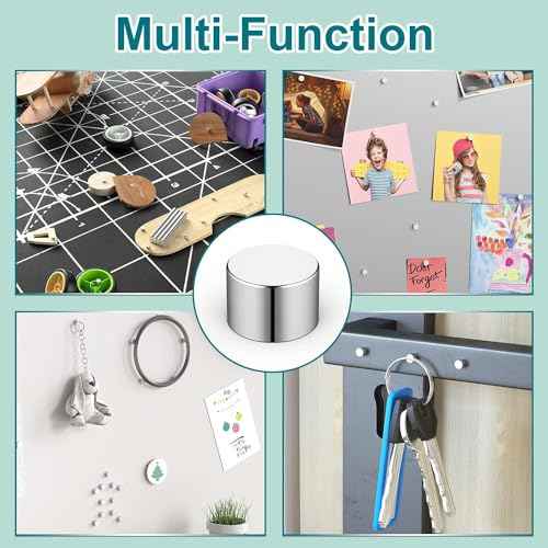 Circular Disk Magnet Cylinders 1/4 - Magnetic Stick Pins Holder Lifter Fastener 6mm Round Disc Cylinder Magnets (25 Pack)
