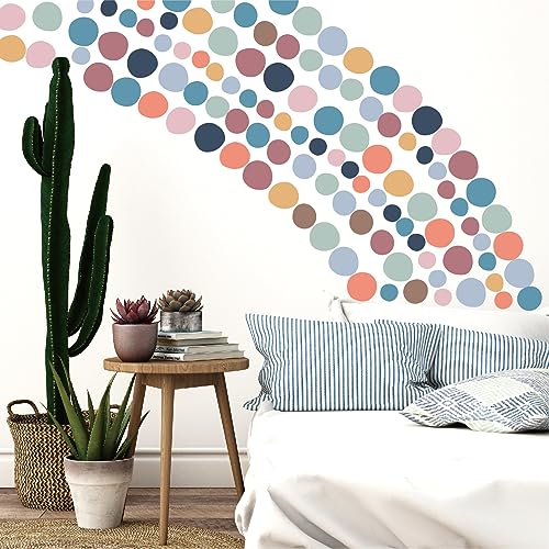 300pcs Polka Dots Sticker Circle Wall Decal for Bedroom,Living Room, Classroom,Playroom Decor Removable Vinyl Stickers Dots Wall Decals