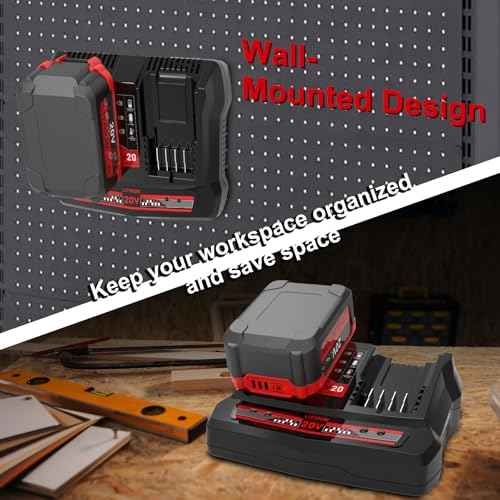 CMCB124 Dual Port V20 Charger for Craftsman V20 Battery CMCB202 CMCB204 CMCB205 Replacement for Craftsman 20V Battery Charger