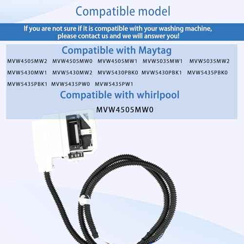 Upgraded MVW4505MW0 MVW4505MW1 MVW4505MW2 MVW5035MW1 Washer Lid Lock Fit for Maytag Washer MVW5035MW2 MVW5430MW1 MVW5430MW2 MVW5430PBK0 MVW5430PBK1 MVW5435PBK0 MVW5435PBK1 MVW5435PW0 MVW5435PW1