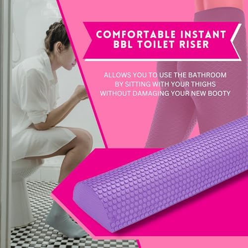 BBL Pillow Toilet Seat Riser BBL Toilet Riser D-Shaped High Density Foam High Density Toilet Seat Pillow Brazilian Butt Lift BBL Toilet Seat Riser BBL Supplies