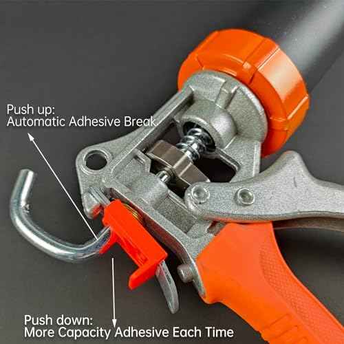 Sausage Caulking Gun,20 oz Sausage Foil Pack/10 oz Cartridge Adhesive Dual-Purpose,18:1 Thrust,15¡± Aluminum Sealant Manual Caulk Gun Kit With 6 Cone Nozzles (1 Pack)