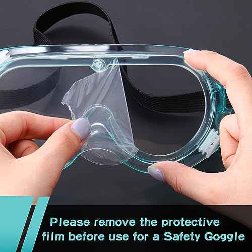 Yunsailing Protective Safety Goggles Lab Over Glasses Clear Anti Fog Eye Protection Goggles for Men Women