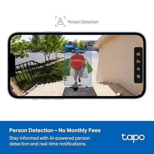 Tapo TP-Link C400 KIT Outdoor Battery Camera w/Solar Panel Base, Wireless, 1080P, Free Person/Vehicle Detection, SD/Cloud Storage, Color Night Vision, No Hub Needed, Works w/Alexa