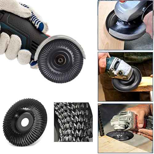 Wood Carving Disc 4 1/2 Inch for Angle Grinder Grinder Wheel Disc,Wood Shaping Grinding Wheel with 7/8¡± to 5/8" Arbor