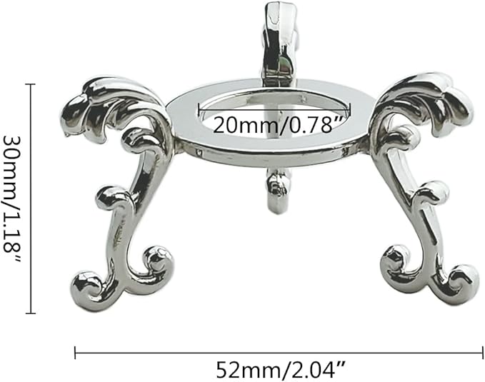 OmyLens 10Pcs Silver Crystal Ball Stand for Displaying Crystal Glass and Natural Rocks, Sphere Display Holder, for 40mm-80mm Sphere or Stone