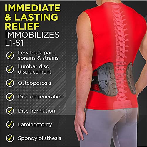 BraceAbility Spine Sport Back Brace - Athletic Men's and Women's Workout Lumbar Corset for Exercising, Running, Golfing, Driving, Fishing, Active Nurses and Police Work (Small)