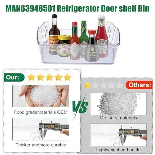 Modoo MAN63948501 Refrigerator Door Bin, Bin Basket Shelf Compatible with lg Refrigerator LFCS27596S/00, LFCS28768S/00, LFXC22526D/00, Replace MAN63948506 4995815 PS16763606 FIX16763606