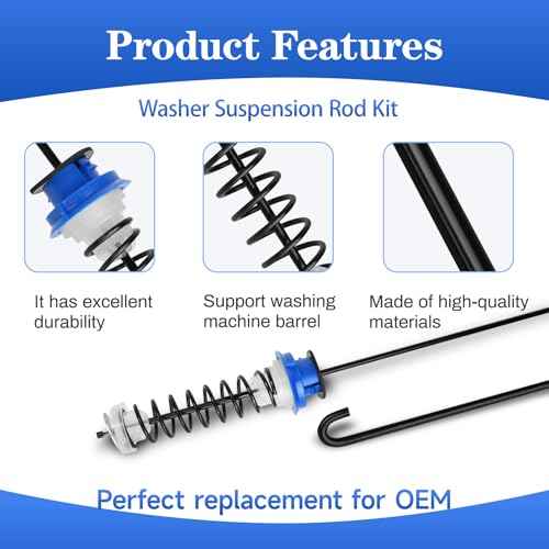 Upgraded MVWB880BW0 WTW8200YW0 Washer Suspension Rods, Fit for Whirlpool Maytag Washer WTW8900BC0 WTW8800YC1 WTW8600YW1 WTW8540BW1 MVWB850YW0 MVWB750YW0 WTW8500BW0 WTW8600YW0 WTW8800YC0 WTW8800YW1