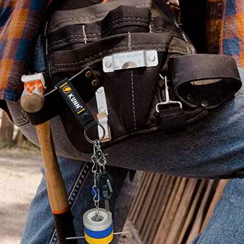 KUNN Electrical Tape Holder, Dual-Use Thong, Enhanced Fast Holder Chain for Tool Belt With Keyring, Snap Loop and Button