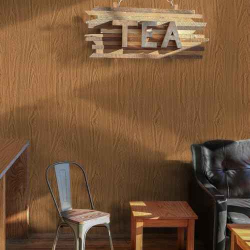Brown Wood Contact Paper for Cabinet Countertops Funiture 17.7inW118inL Wood Grain Peel and Stick Wallpaper Textured Self Adhesive Removable Wallpaper Rustic Desk Vinyl Waterproof Easy to Clean