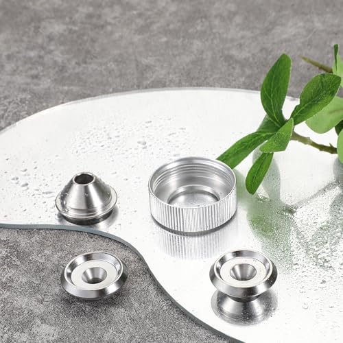 4 PCS Texture Sprayer Orifice Tip Set, 3 Nozzle Tips 1 Threaded Collar Drywall Wall Painting Sprayer Nozzle Tips Set Drywall Texture Hopper GunOrifice Sets for Air Hopper Spray(3/16",1/4",5/16")