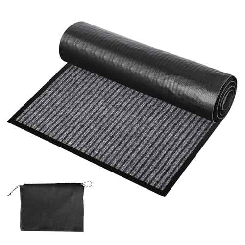 ToLanbbt 2' x 3' Front Door Mat Extra Large Commercial Industrial Rug Heavy Duty Outdoor Indoor Entryway Doormat Low Profile Welcome Entry Door Mat Non Slip Backing for Entrance Home Office, Gray