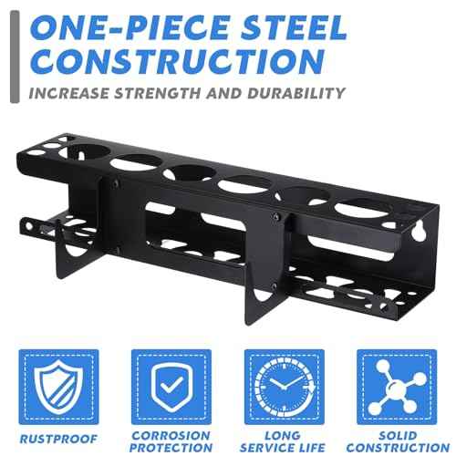 Hicarer Caulking Tube and Gun Holder Caulking Gun Storage Rack with Horizontally Base Sealant Organizer for Garage and Workspace Wall Mounted Tubes and Nozzle(1 Pack)