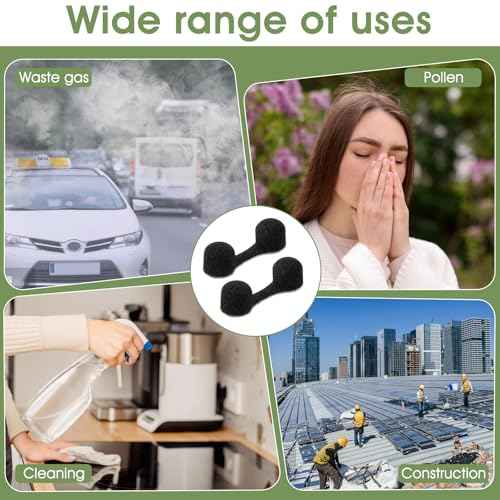 100PCS Sponge Nose Filters, Disposable Nose Plugs Bulk Sponge Nostril Filters for Dust, Spray Tanning, Welding (Black)
