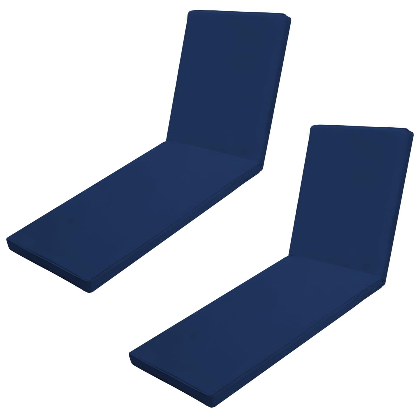 Iheqard Outdoor Chaise Lounge Cushions for Patio, 72"x22"x3" Lounge Chair Cushions Set of 2, Waterproof Replacement Seat Cushions for Outdoor Furniture