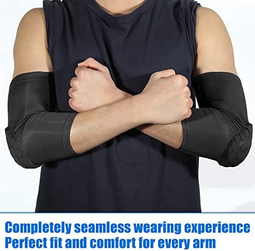VOCOSTE 2pcs Elbow Brace, Compression Support Sleeve for Joint, Elbow Pad Sleeve for Women Men, Black, M Size