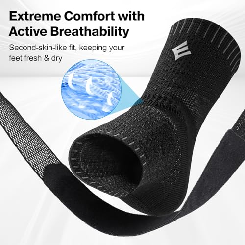 NEENCA Ankle Brace for Women & Men, Ankle Support with Compression Wrap, Compression Sleeve for Sprained Ankle, Swelling & Heel Spur Pain, Plantar Fasciitis Sports, Achilles Tendonitis Pain Relief