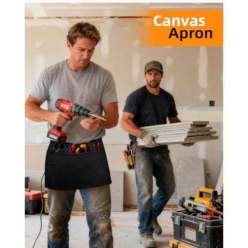 Canvas Work Waist Apron with 3 Pocket