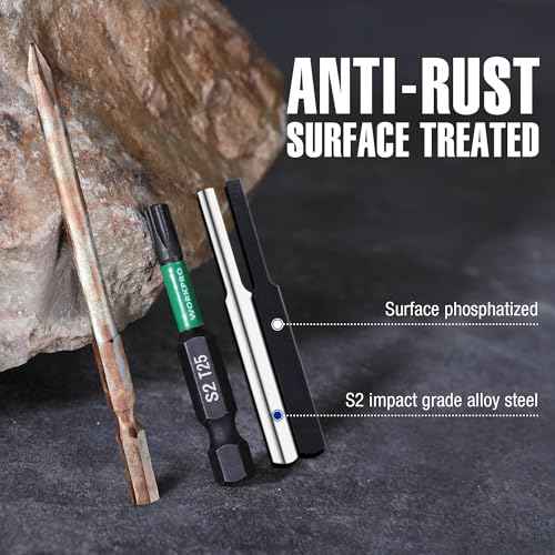 WORKPRO 12pcs T25 Torx Impact Screwdriver Bit Set, CNC Machined S2 Steel Tips with Magnetism, 1/4¡± Hex-Shank Star Driver Bit, 2¡± Long Impact Screwdriving Bits with Storage Box