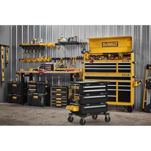 DEWALT TOUGHSYSTEM 2.0 DXL Workshop Tool Storage Kit, Portable Tool Storage with Wheels (DWST086502)