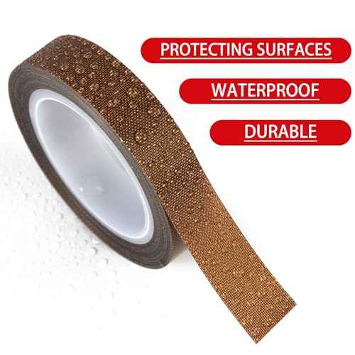 Low Friction Drawer Slide Tape - 2 Rolls 1/2" x33FT, Squeak Resistant & Abrasion Resistance Surface Protection Tape for Furniture, Tools,Wood,Drawer,Cabinet,Curtain(Brown)