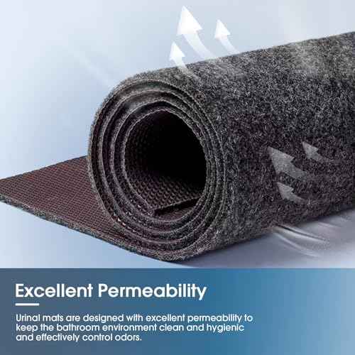 6Pcs Urinal Mats for Men Bathroom Commercial Urinal Floor Mats Urinal Pads for Mens Room Non Slip Splash Toilet Bulk Washable Disposable Large 17Inch x 20.5Inch