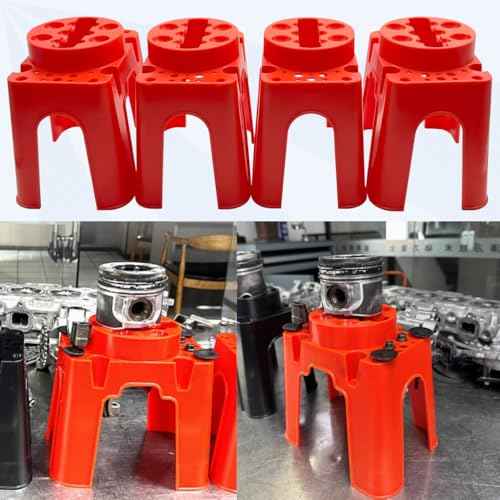 ZKTOOL 4Pcs Valve Piston Funnel Parts Display Rack, Valve Storage Rack and Piston Storage Rack, Cylinder Screw Display Rack, Piston Parts Special Placement Rack