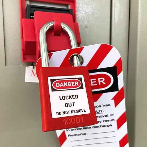 10 Red Lockout Tagout Locks Set,Keyed Different,2 Keys Per Lock,OSHA Compliant Safety Padlocks for Lockout Stations and Devices
