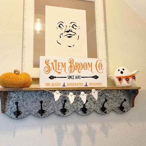Halloween Stencils for Door Mats Large Halloween Rug Doormat Stencil for Painting on Wood Crafts Shirts Reusable Glass Door Hanger Sign (spooky18)